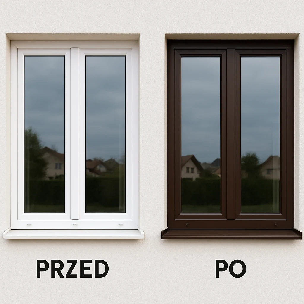 Na czym polega bezinwazyjna zmiana koloru okien PCV?